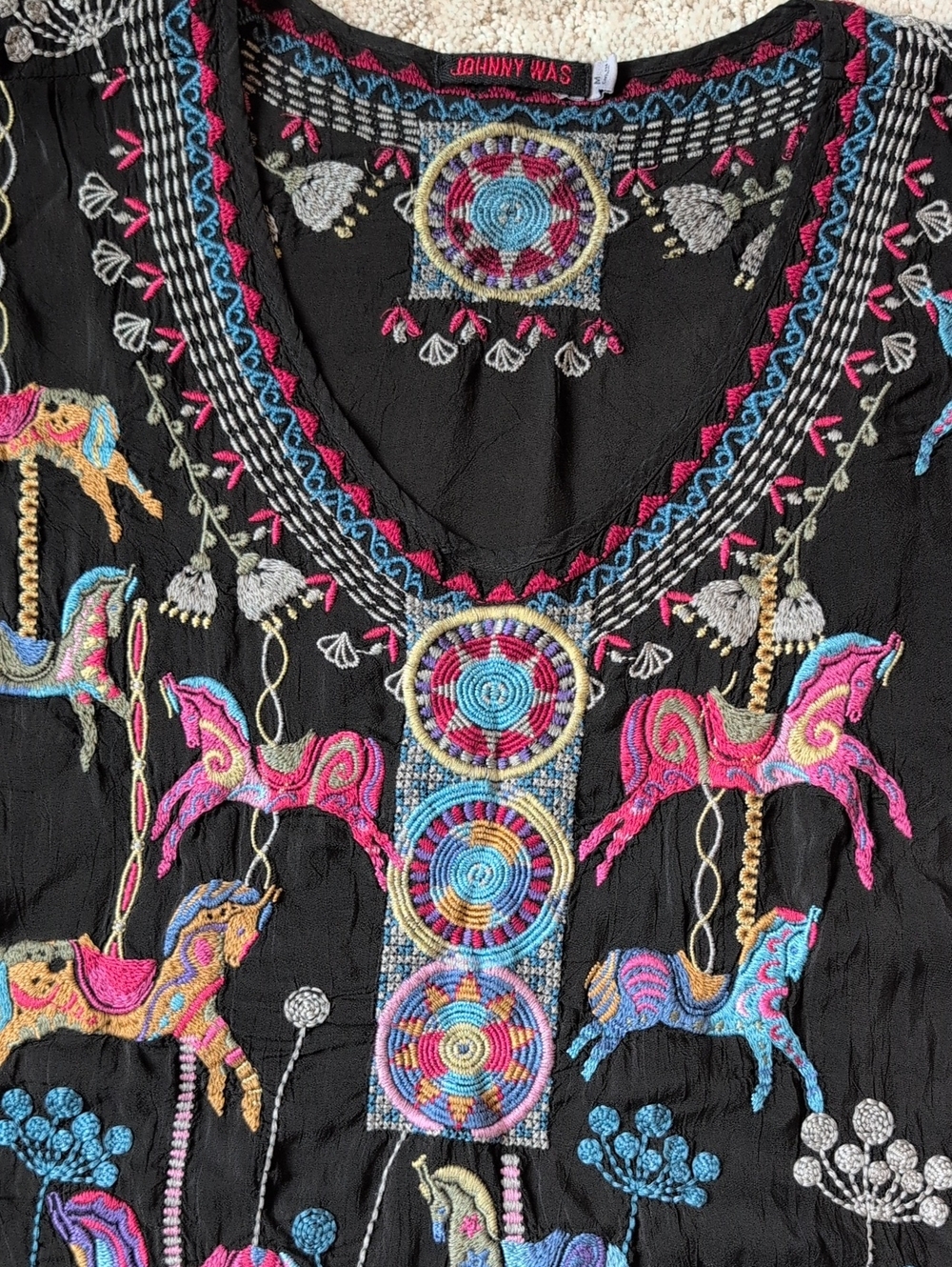Johnny Was Carousel Embroidered Blouse - Picture 13 of 15